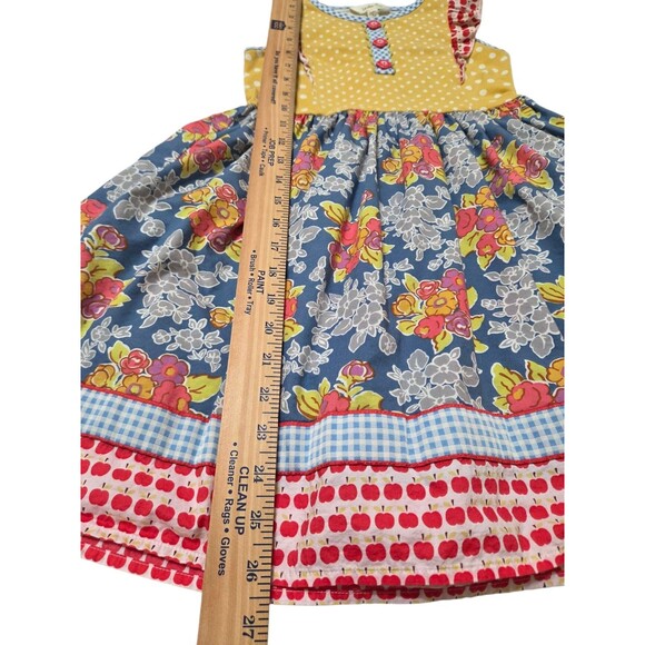Matilda Jane Around the Globe Dress The Adventure Begins Girls Size 8 Apple G8.1 - Picture 5 of 8